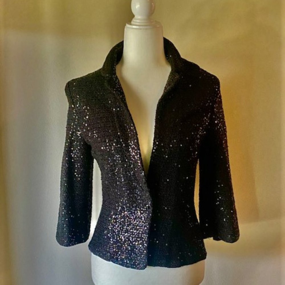Sequin, Knit Black Jacket